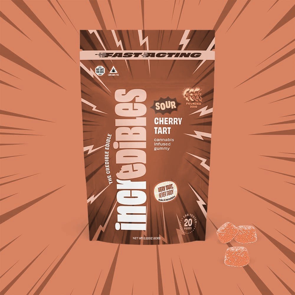 incredibles – Fast Acting Sour Cherry Tart [20pk] (100mg)