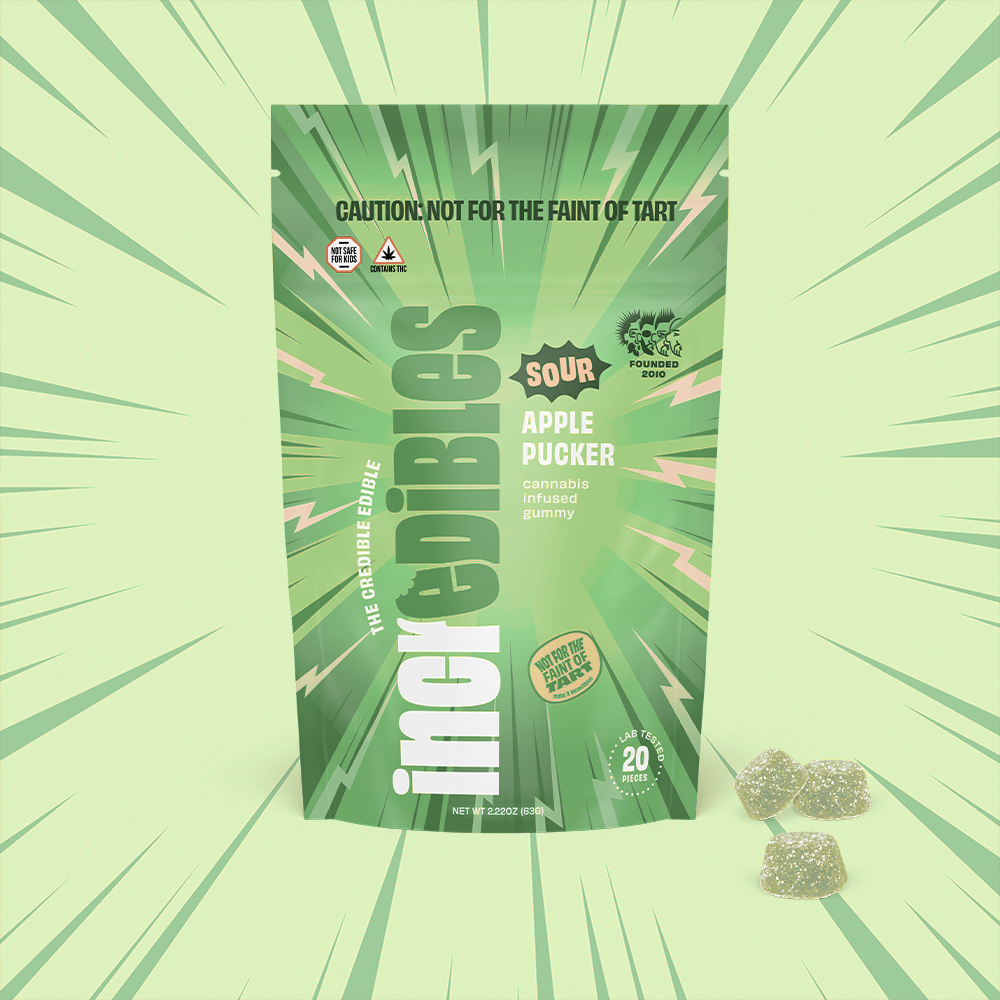 incredibles – Super Sour Apple Pucker [20pk] (100mg)